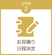 STEP2 お見積り、日程決定